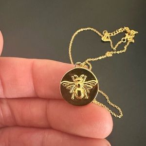 Minimalist Bee Coin Necklace NWOT
